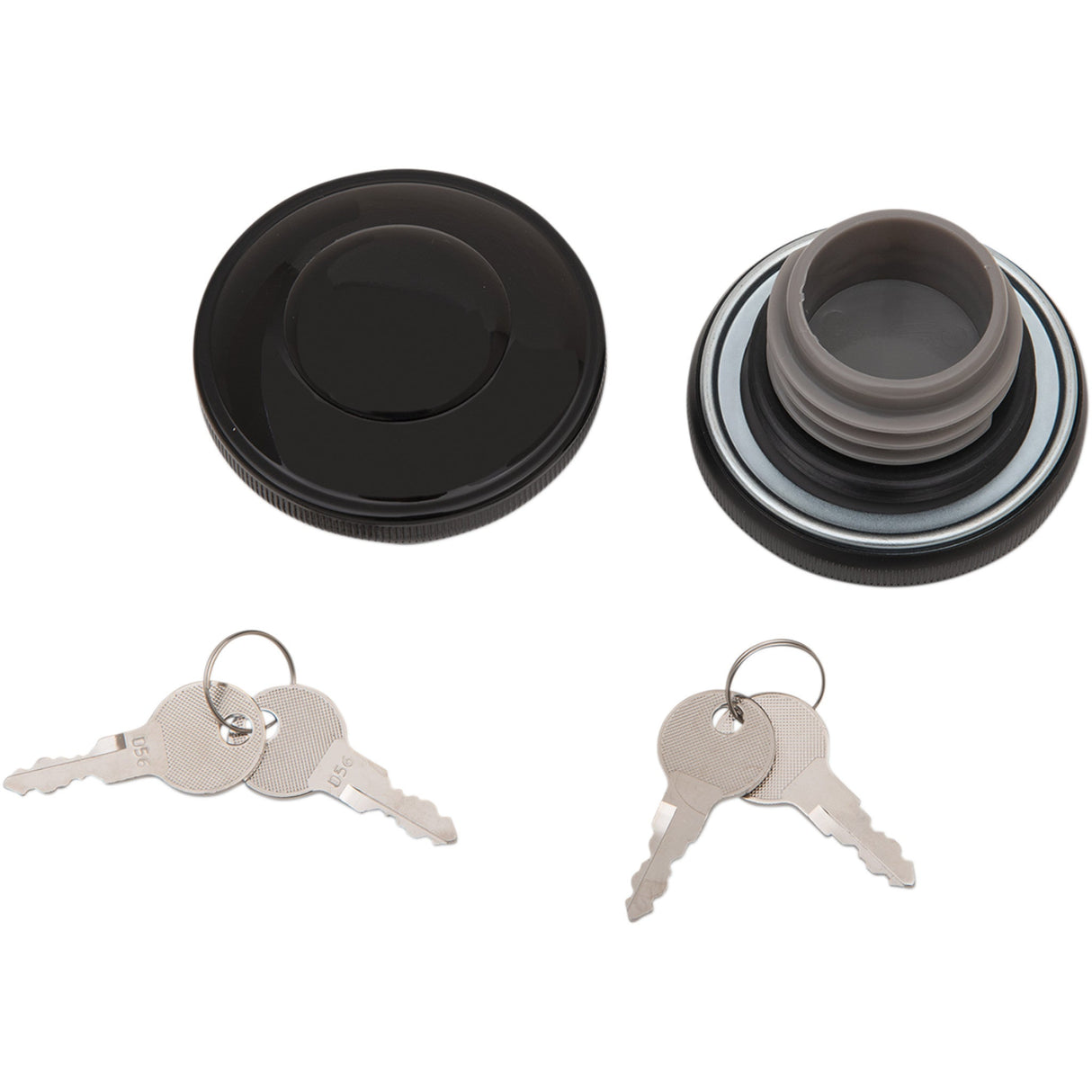 DRAG SPECIALTIES Screw-In Locking Gas Cap — - Gloss Black