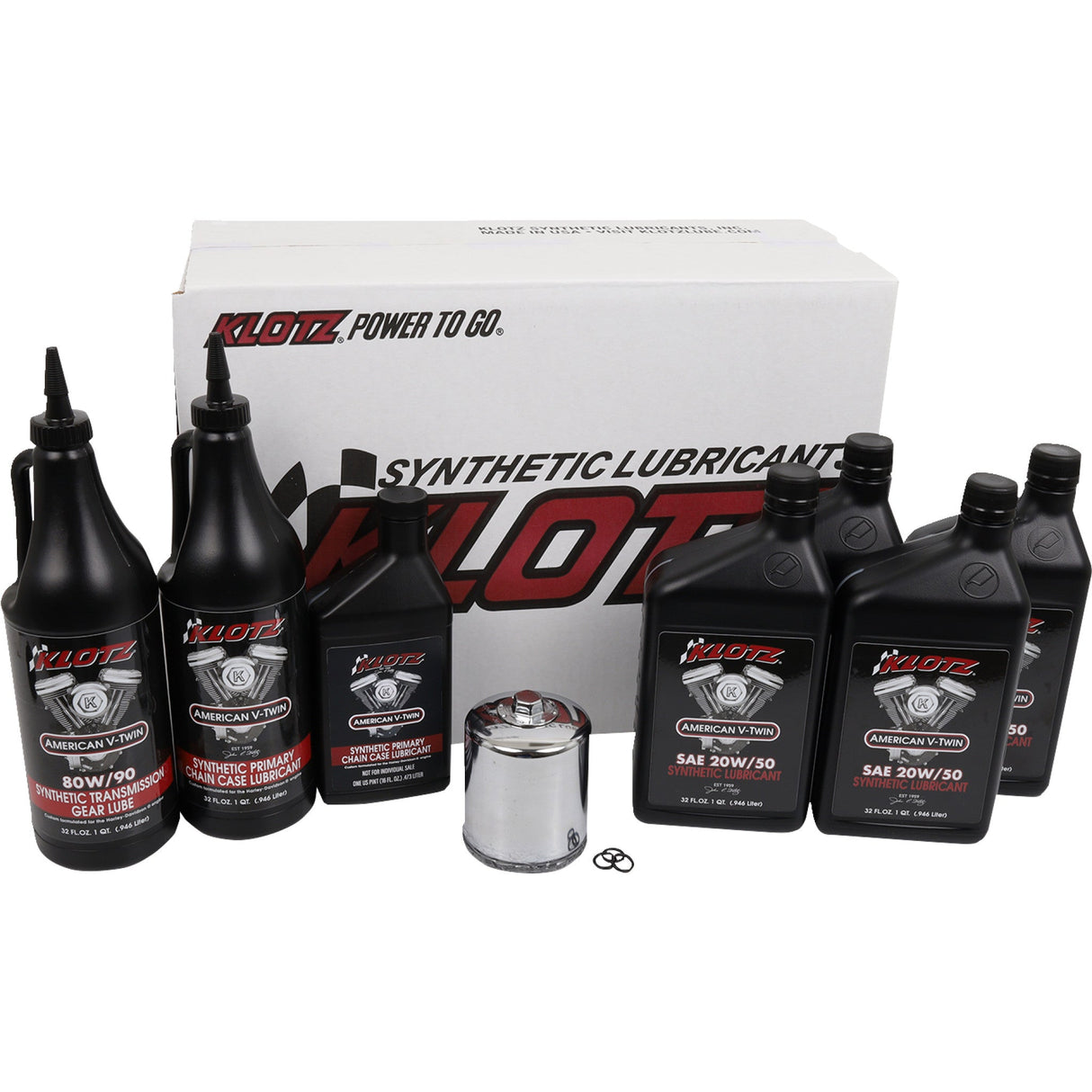 Klotz OIL Premium Oil Change Kit Evolution Big Twin - KH-102 For Harley Motorcycles 1984-1999