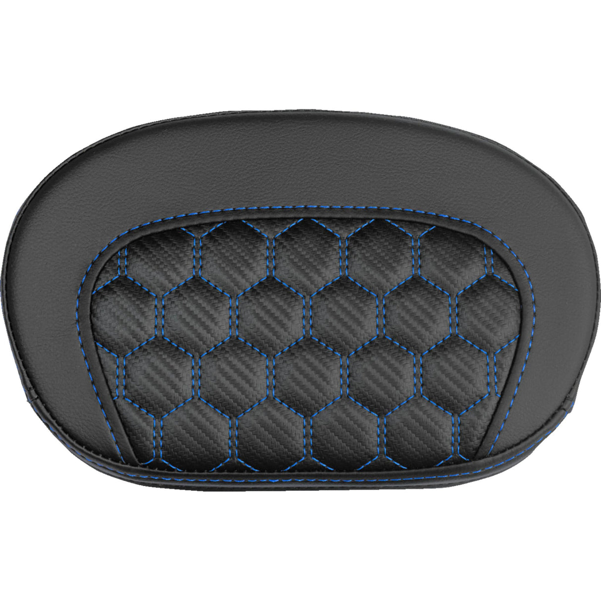 SADDLEMEN 0822-0717 061019001 Mini Contour Sissy Bar Pad honeycomb - blue stitch
