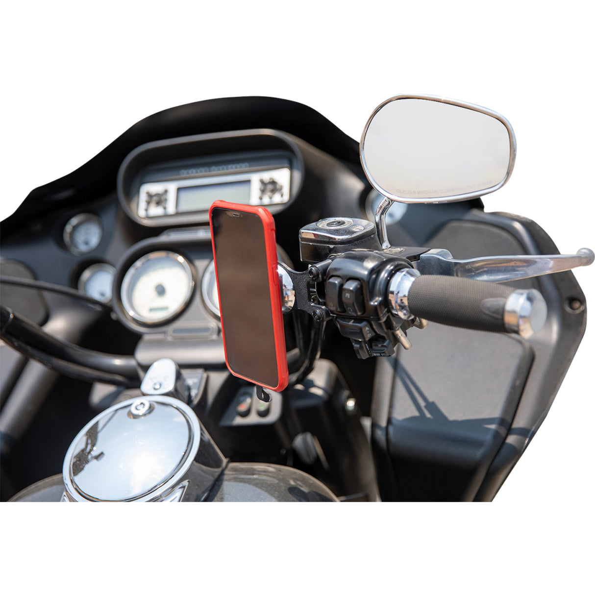 Klock Werks iOmounts™ Device Mount Handlebar Mount Chrome - KWD-01-0605-C For Harley Motorcycles 1996-2026