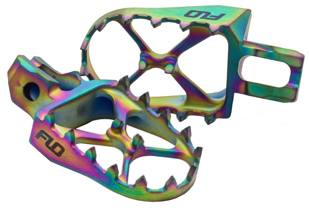 Flo Motorsports Titanium Foot Pegs JET Fuel GAS HUS - TI-795-2JET KTM Dirt Bikes 2017-2024