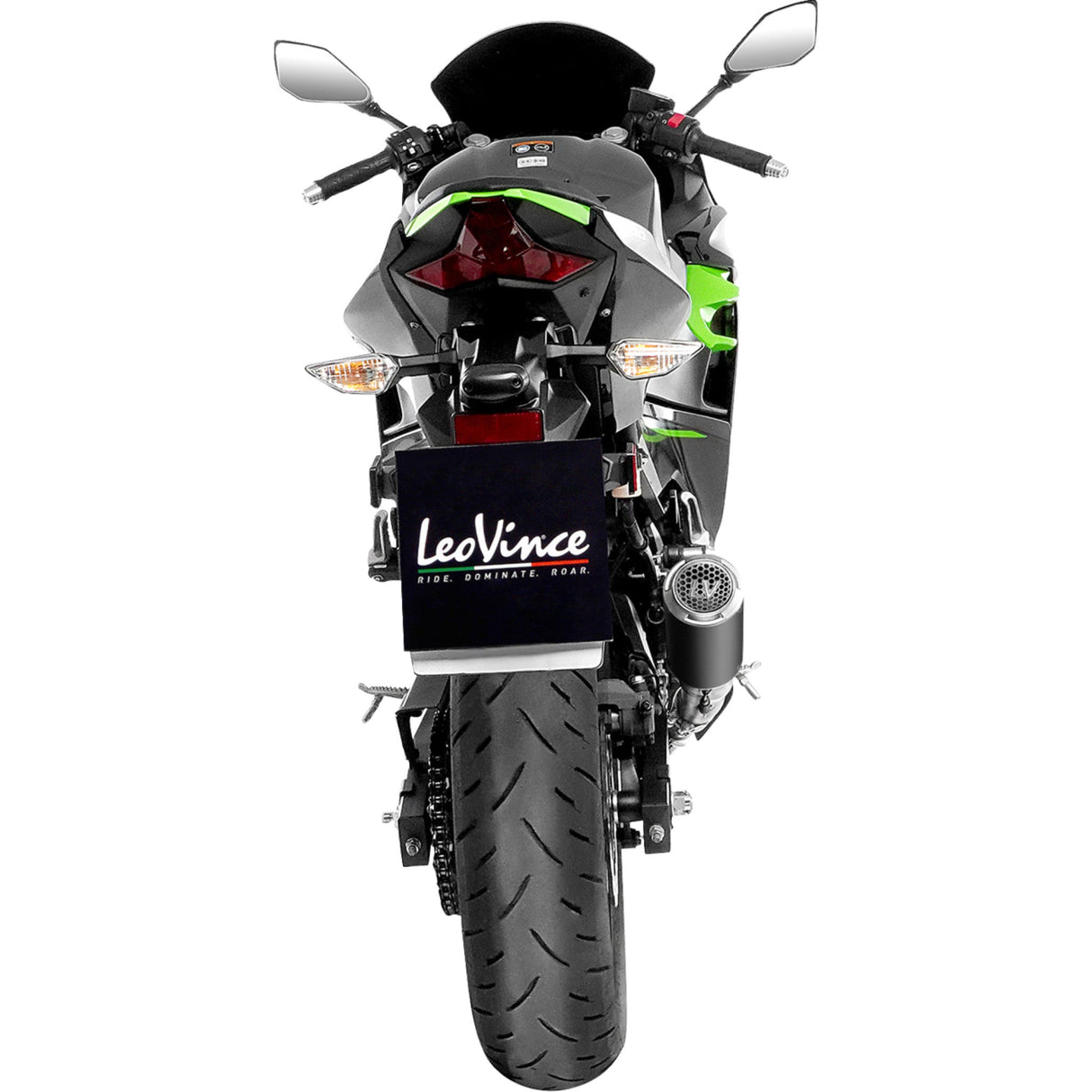 LEOVINCE 1811-4839 15400SBU LV Corsa S Black Edition Slip-On Muffler kawasaki ninja 400/500