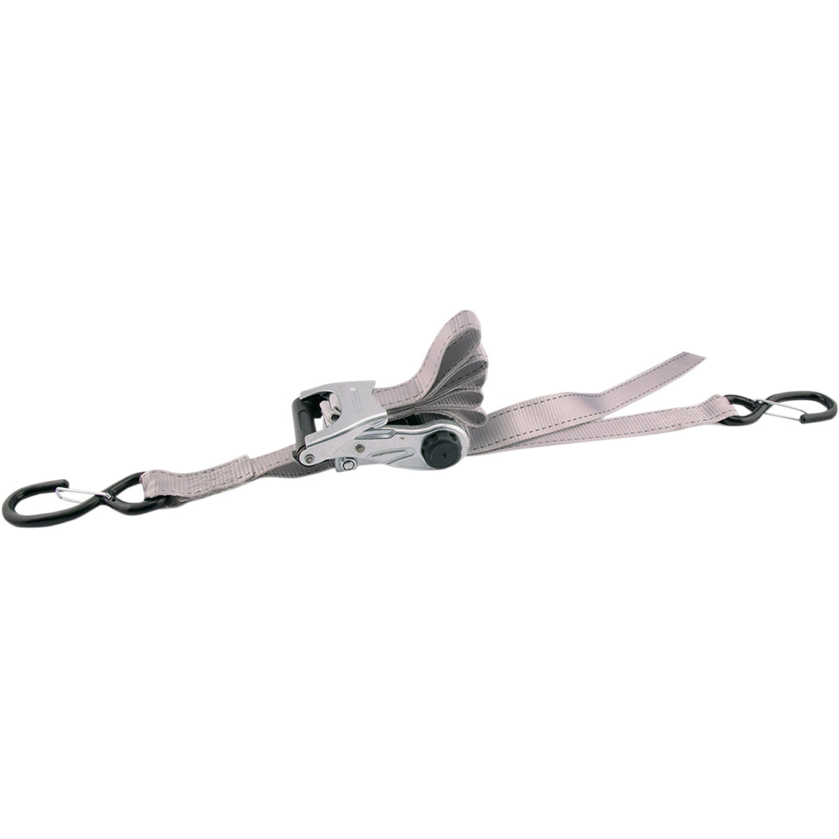 ERICKSON 3920-0417 31353 Ratchet Tie-downs with Web Clamps and Safety Hooks Ratchet Tie-Down - 1.25" x 12' - Gray