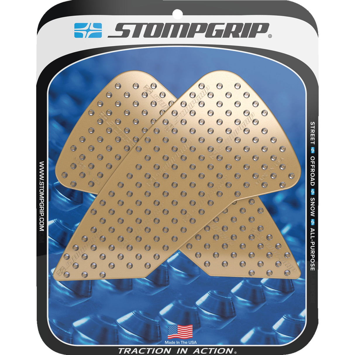 STOMPGRIP 4320-2871 55-10-0189C Volcano Profile Traction Pad Tank Grips Traction Pad Tank Grips - Volcano - Clear - Africa Twin Adventure Sports ES/DCT