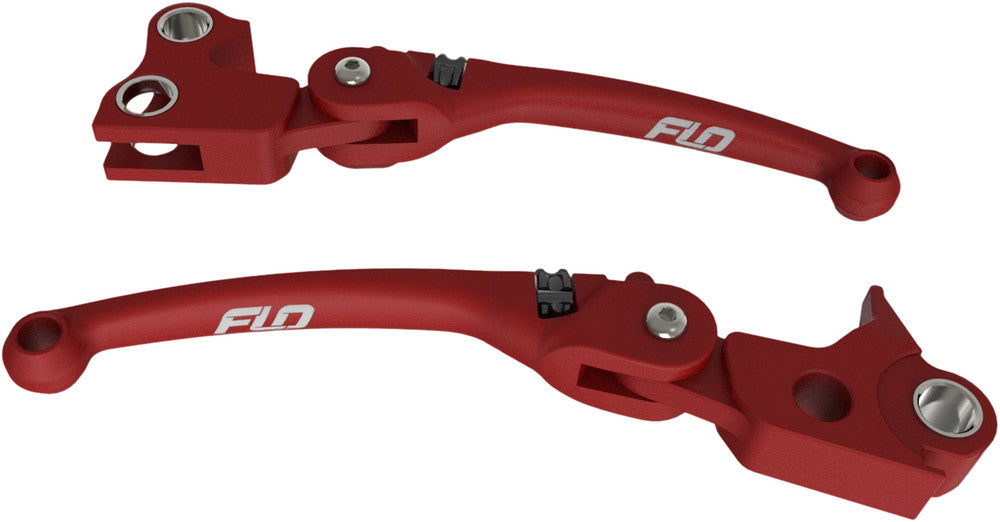 Flo Motorsports 122-0800 HD-807BLK MX STYLE LEVER SET BLACK `96-17 FXD
