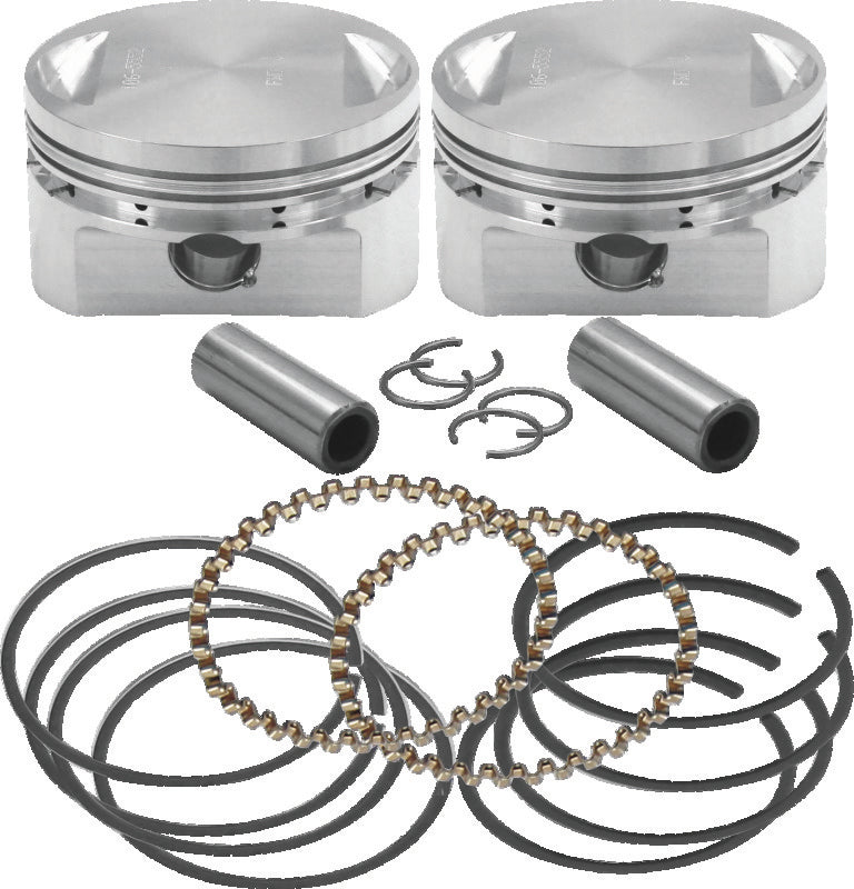 S&S Cycle BT 3-1/2in .010in Bore Forged Stroker Piston Kit - 106-5555 For Harley Motorcycles 1984-1999