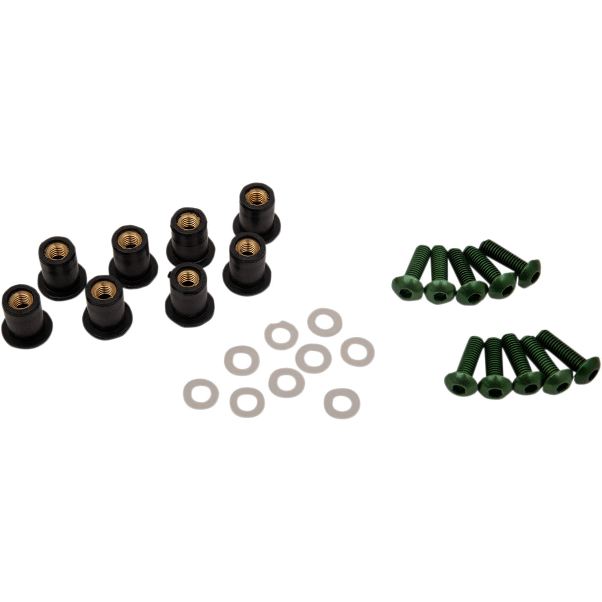 PUIG HI-TECH PARTS 2321-0415 0957V Windscreen Screw Kit green