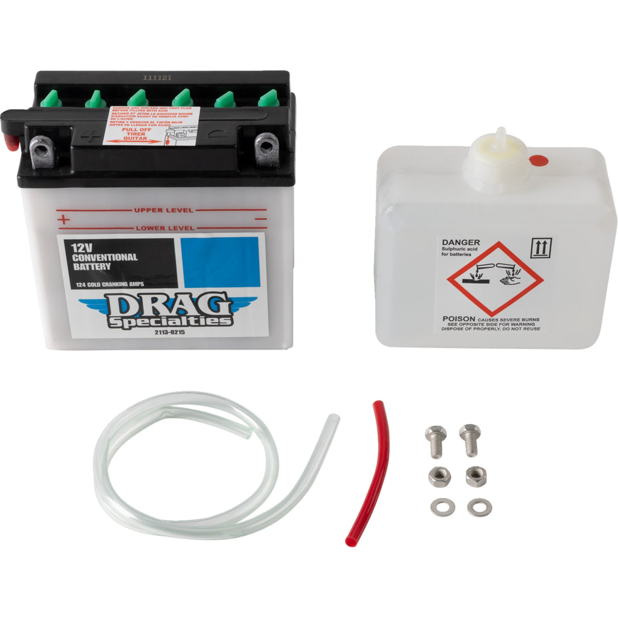 DRAG SPECIALTIES 2113-0215 Conventional Battery Kit Battery Kit - CB7-A