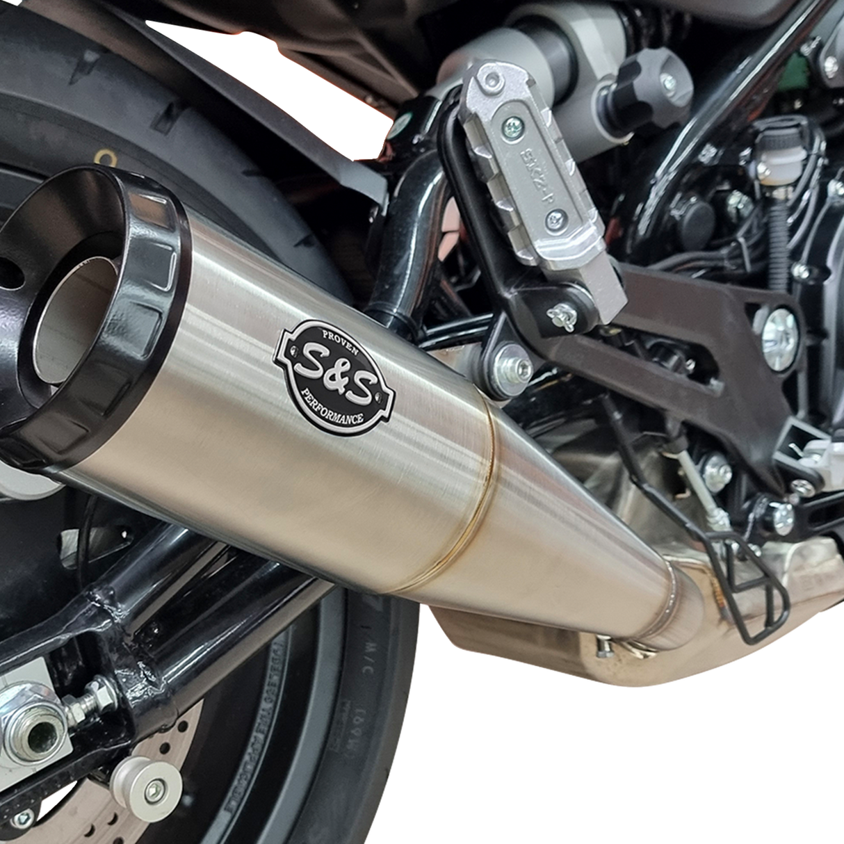 Grand National Slip-On Muffler - Brushed Stainless Steel - X™500 - 1801-1809