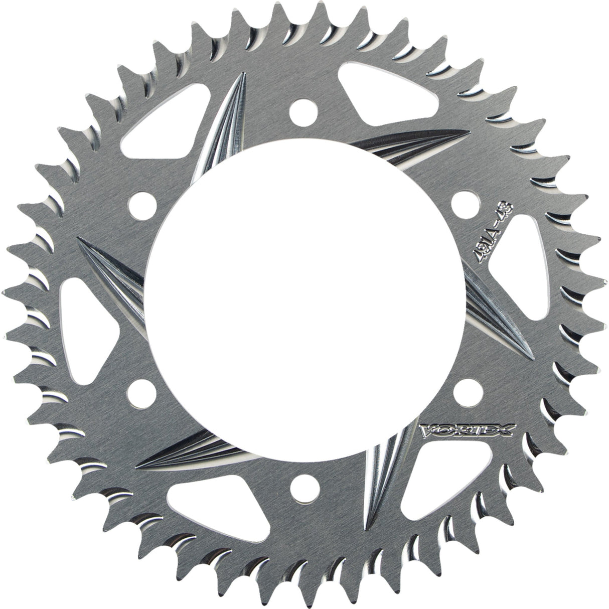 Vortex Aluminum Rear Sprocket Silver Rear 43 Tooth - 491A-43 Honda CBR900RR / CBR1100XX Super Blackbird / Super Hawk / CB900F 919 1997-2006