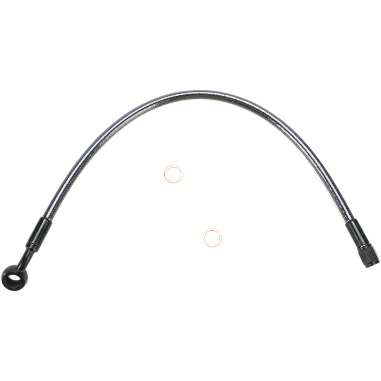 MAGNUM SHIELDING 1741-3232 47115 Designer Series Braided Non-ABS Front Brake Line Kit - 10mm-35° - 15" - Black Pearl