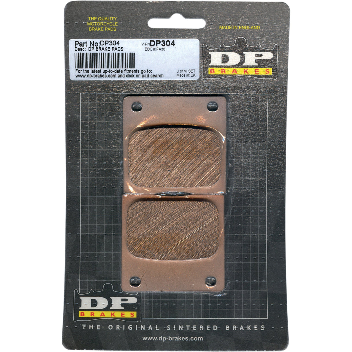DP BRAKES DP-304 DP304 Standard DP Sintered Brake Pads Standard Brake Pads - Kawasaki KZ