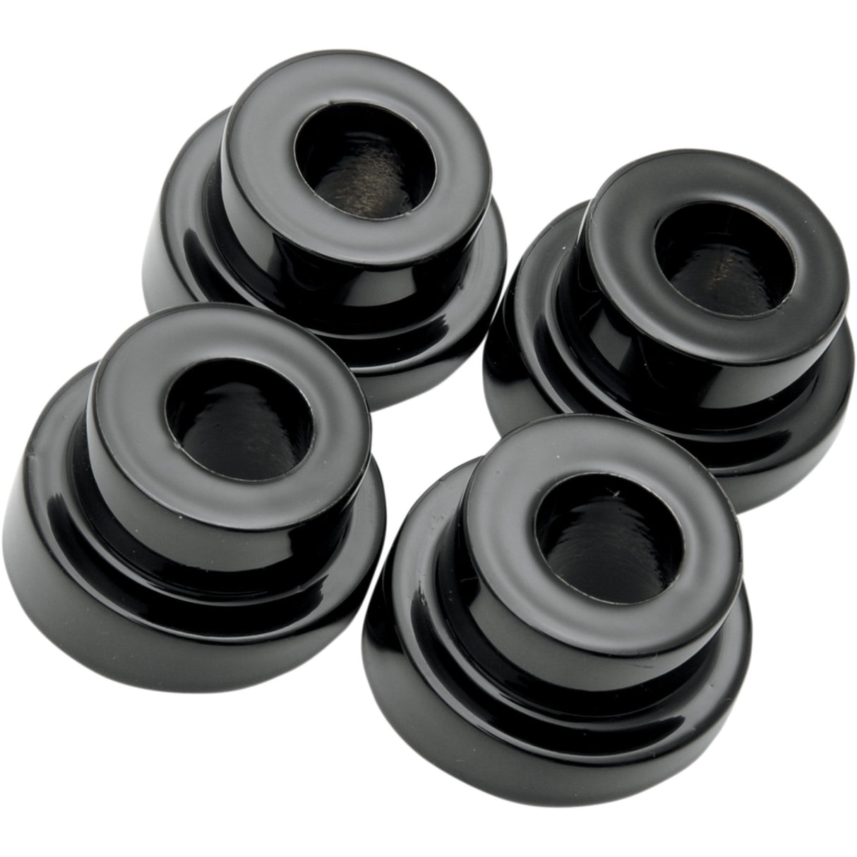 LA CHOPPERS 0602-0573 LA-7400-10B Angled Handlebar Riser Bushing Kit - Riser Adapter - 10° - Black