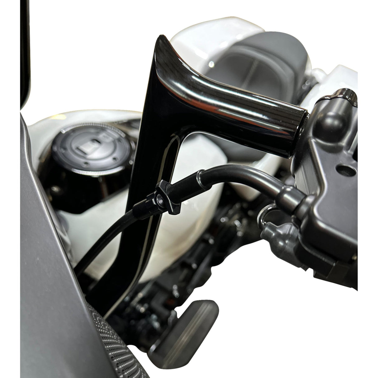 FAT Baggers INC. EZ Install Upper Clutch Cable Flhx Fltr SE +6" Black Vinyl - 108006-B For Harley Touring 2023-2026