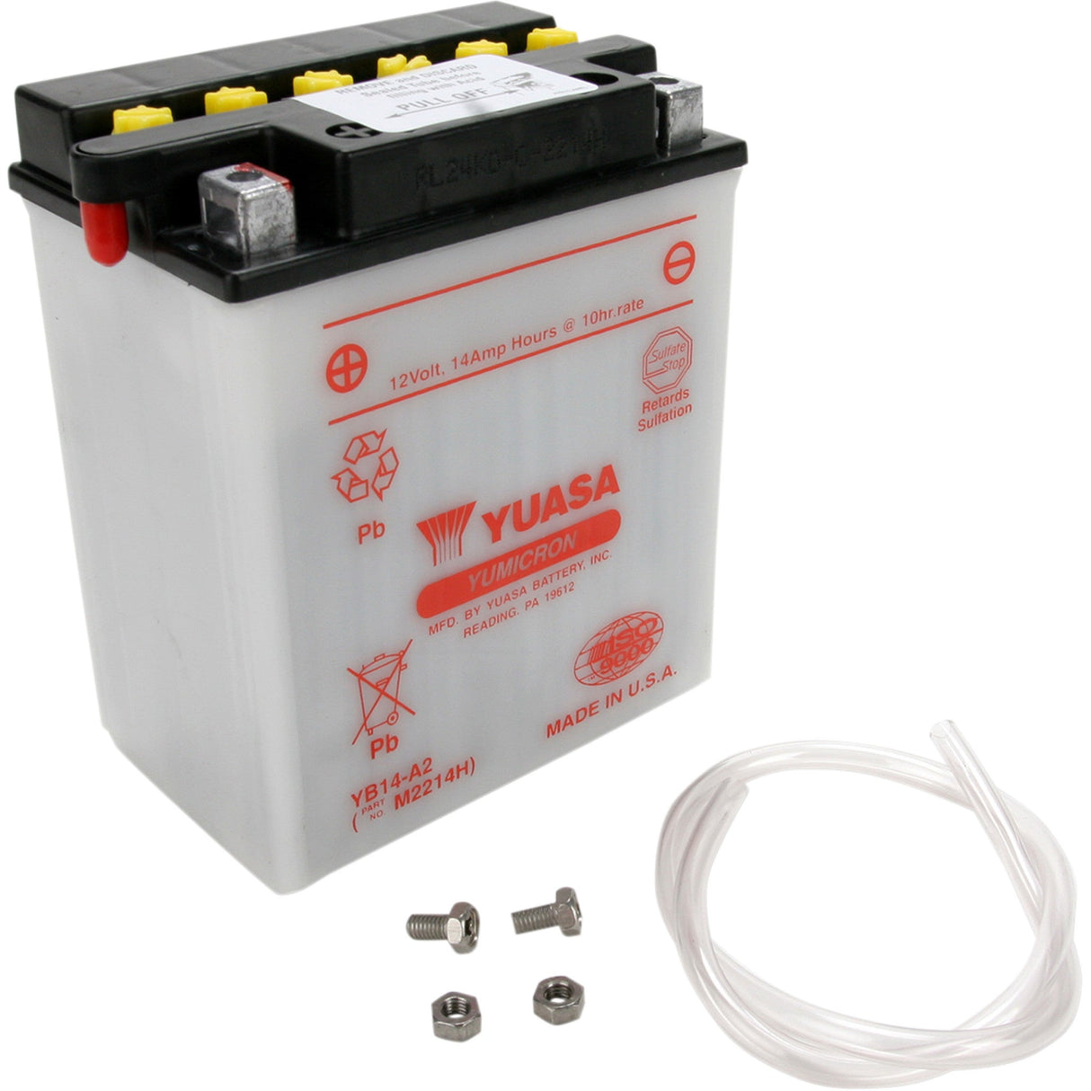 Yuasa Yumicron Battery - YUAM2214HIND Honda CX650C Custom / VF700C Magna / VF750C Magna / Nighthawk 1991-2003
