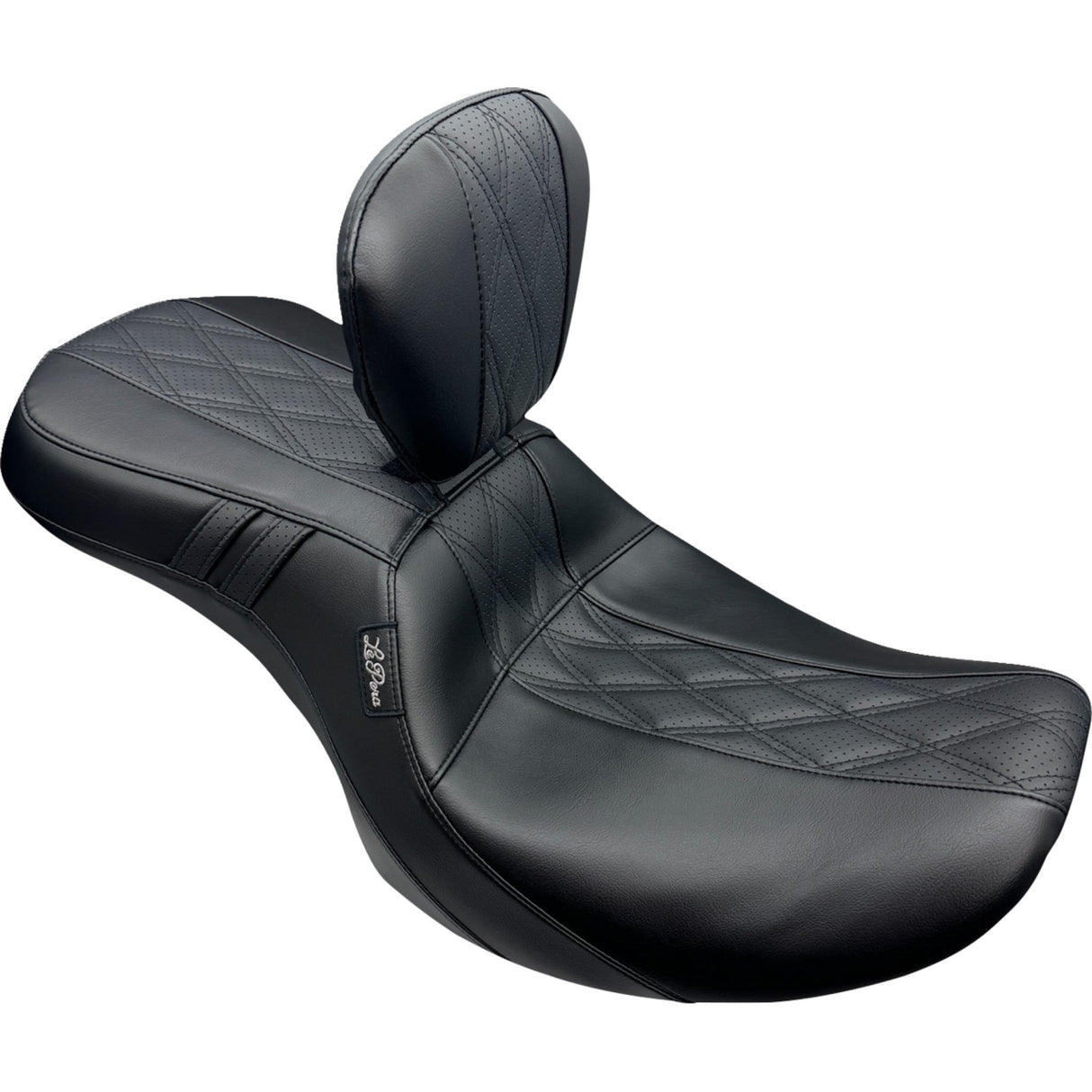 LePera Outcast Seat With Backrest GT2 Inlay - LV-997BRGT2 For Harley Touring 2023-2026