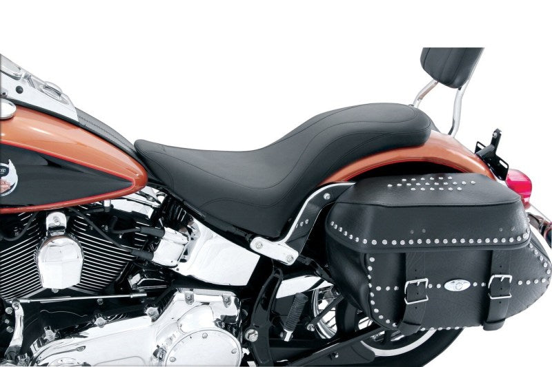 Mustang Motorcycle Standard Rear Tire Daytripper 1PC Seat Black - 76372 For Harley Softail 1984-1999