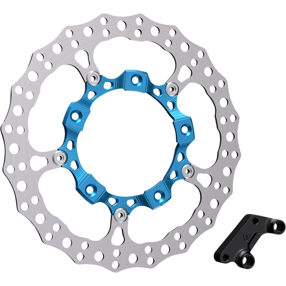 Arlen Ness Big Brake 14" Full Floating Brake Rotor Kit Front Left Blue - 300-001 For Harley Touring 2014-2025