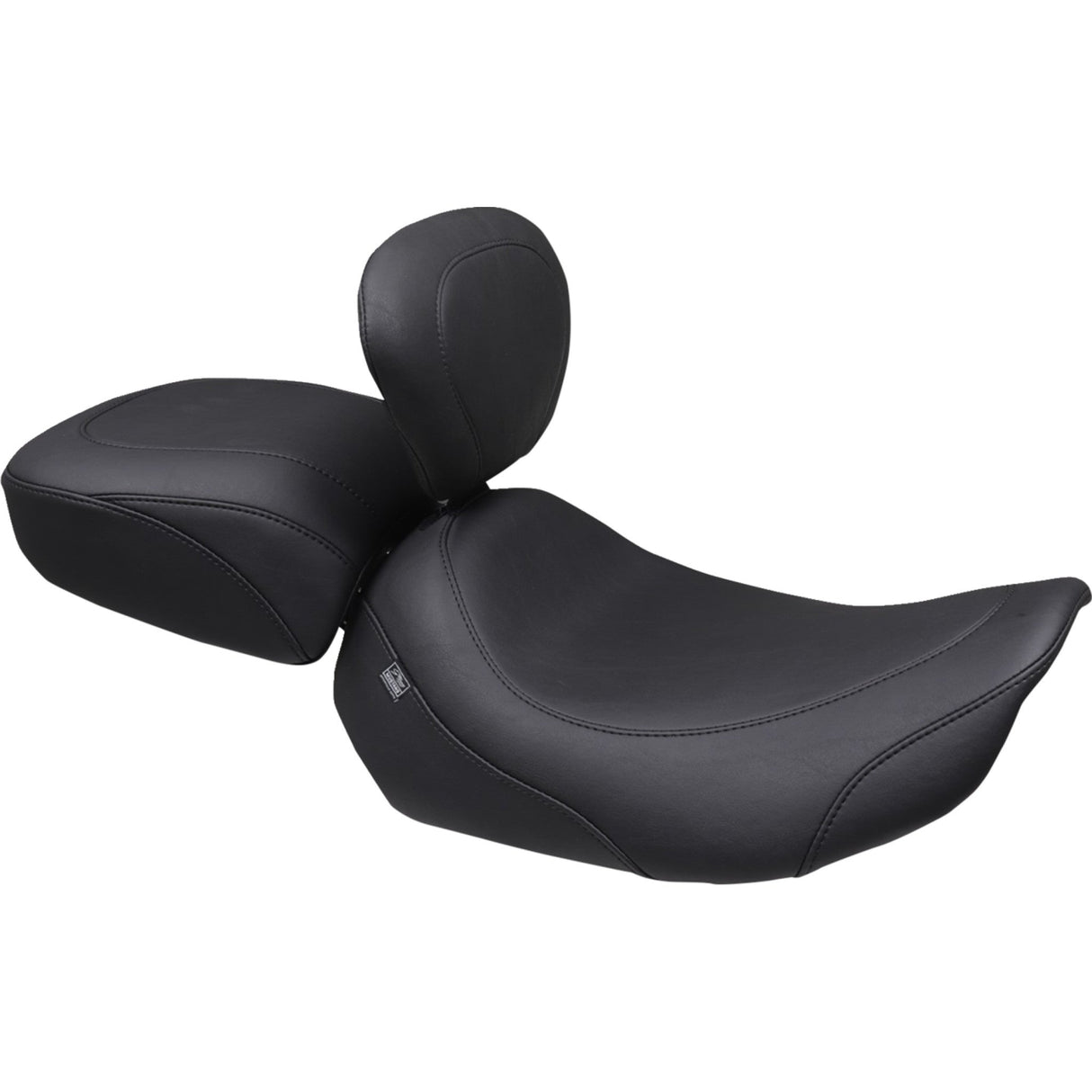 Mustang Wide Tripper™ Seat Backrest Receiver Black Stitch - 89402 For Harley Touring 2023-2026