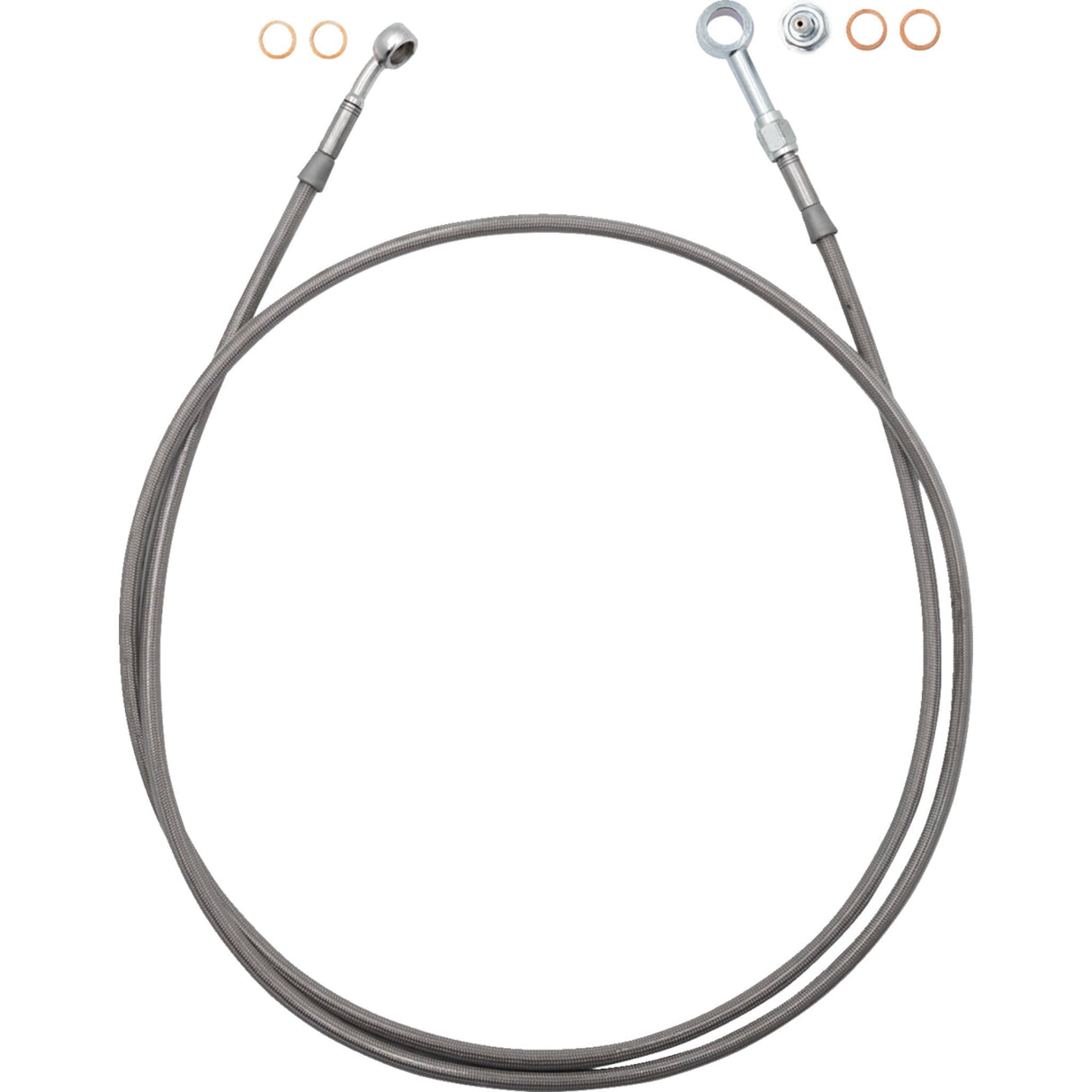 FAT BAGGERS INC. 1741-6827 100065 EZ Install Brake Line 65" - stainless steel braid