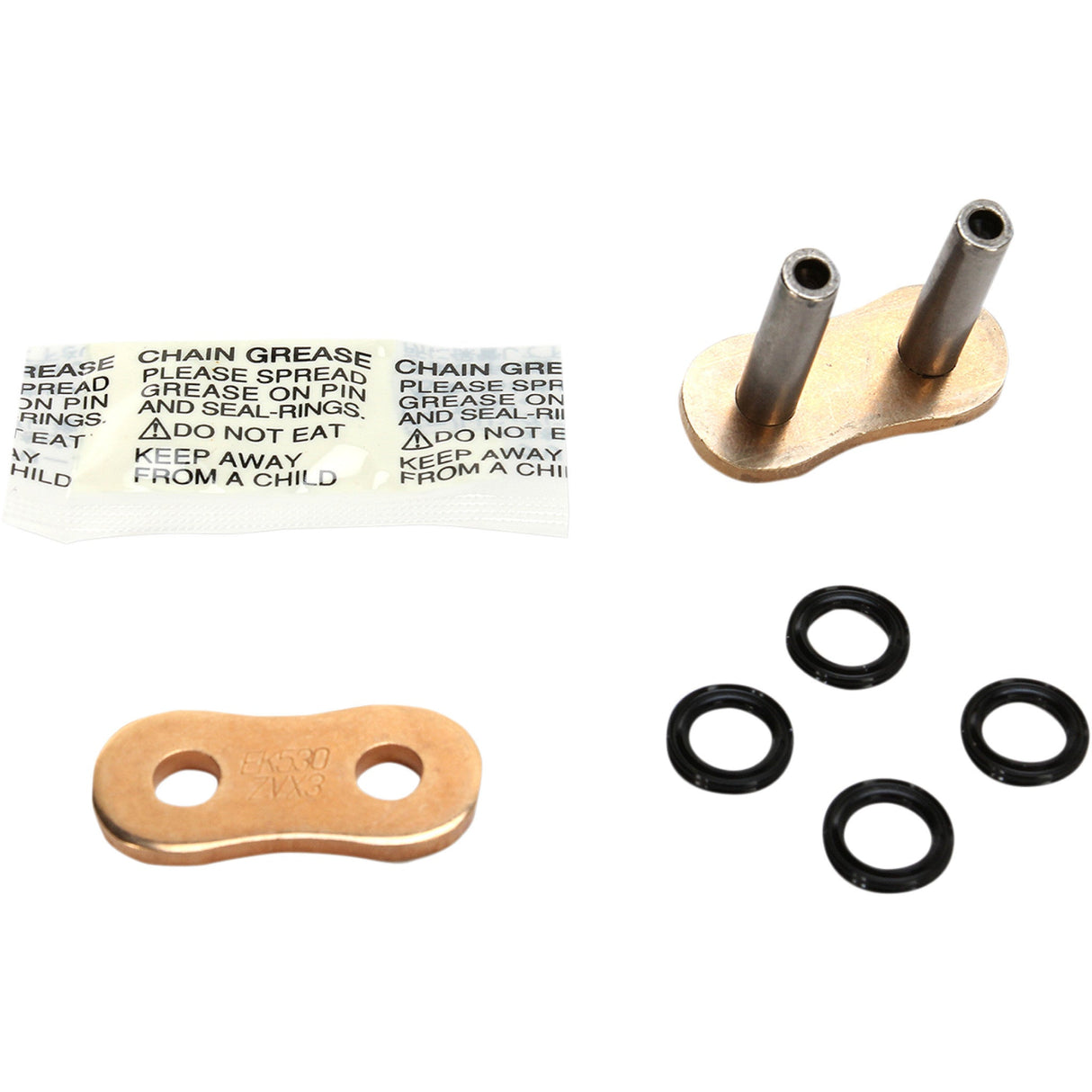 EK 1225-0282 530ZVX3-MLJ/G ZVX3 Rivet Connecting Link 530 ZVX3 - Rivet Connecting Link - Gold