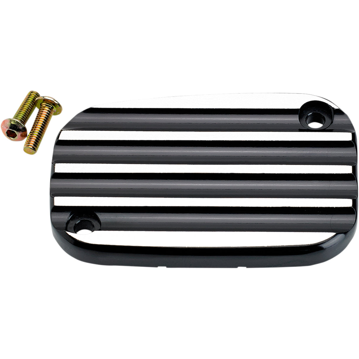 Joker Machine Front Brake Master Cylinder Cover Finned Black - 08-002B For Harley Touring 2008-2025