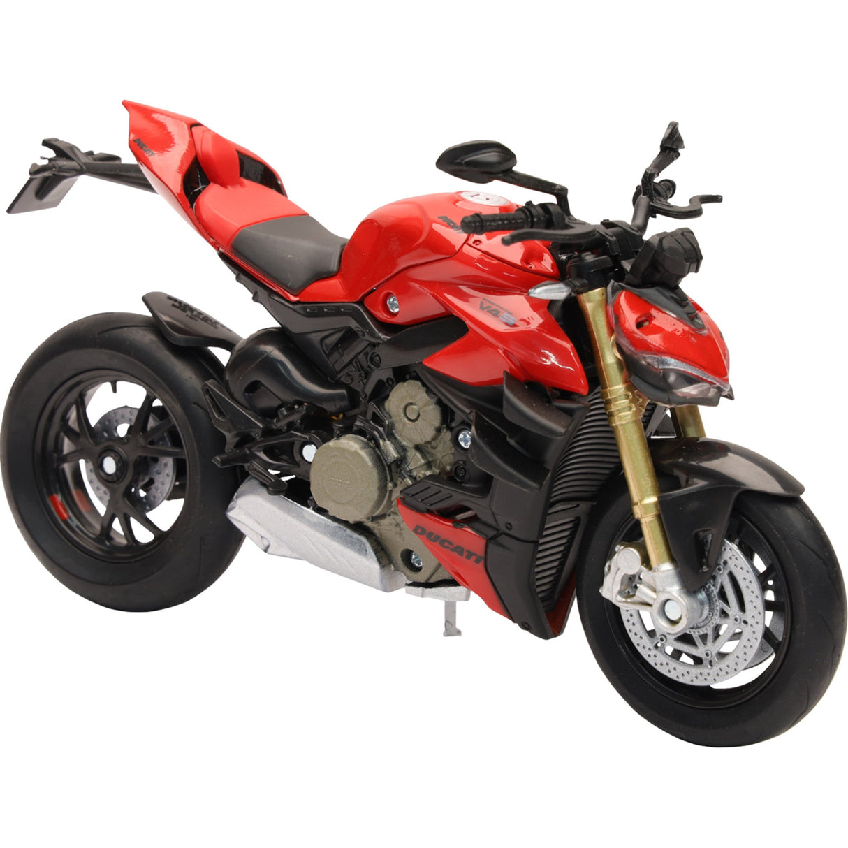 NEW RAY TOYS 7001-0087 58273 Mini Ducati Streetfighter V4 Bike Ducati Streetfighter V4 - 1:12 Scale - Black/Red