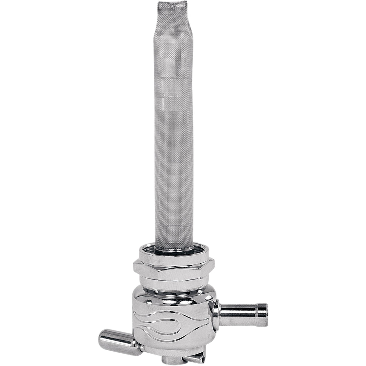 PINGEL DS-390264 6311-CF Power-Flo Fuel Valve - Round Fuel Valve - Flamed Chrome - 22 mm