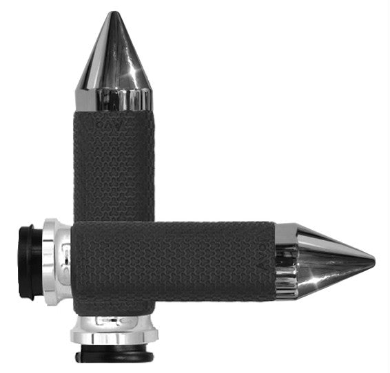 Avon FLY BY Wire Throttle Memory Foam Grip Chrome - MF-63B-CH-FL-SP For Harley Motorcycles 2008-2019