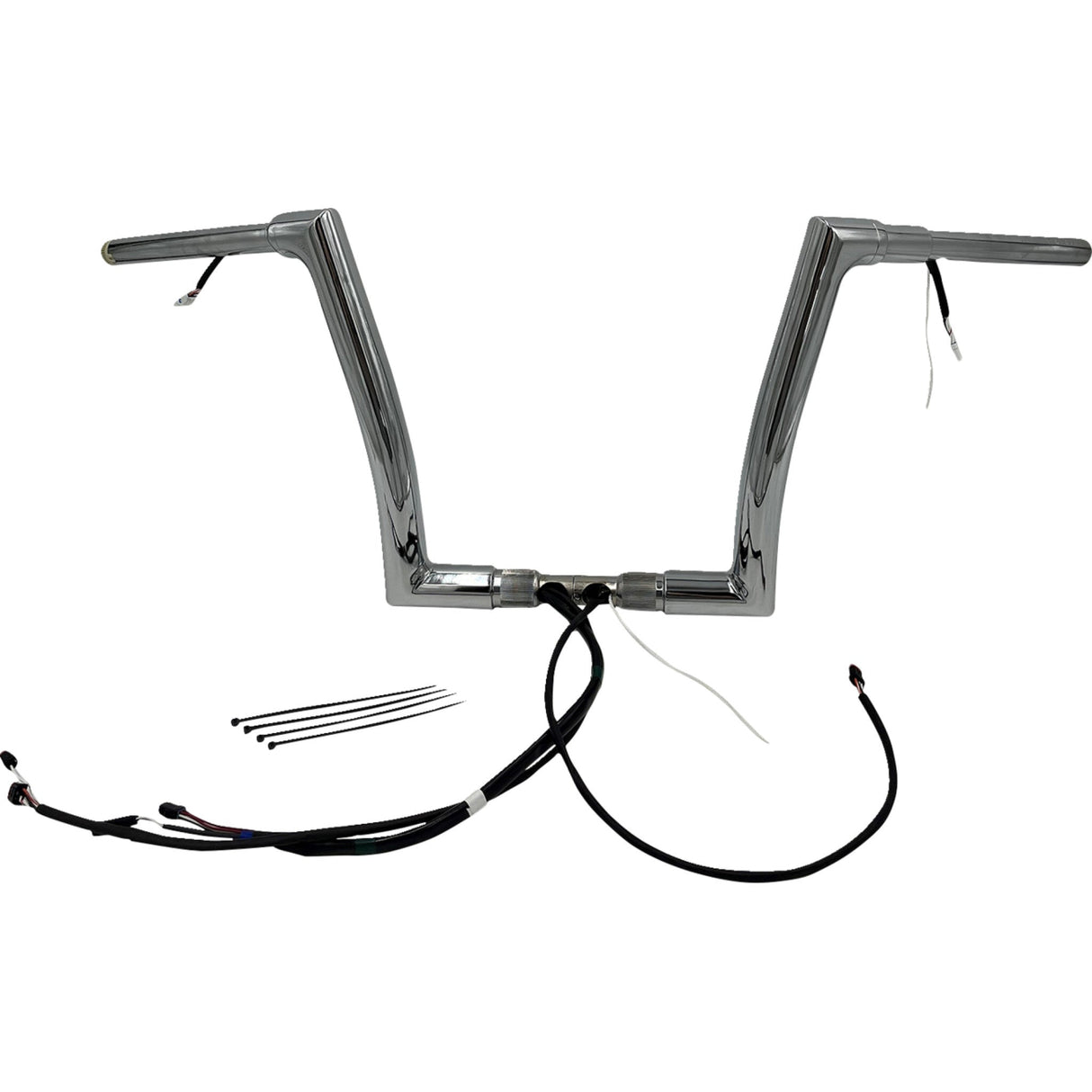FAT Baggers INC. EZ Install Wired 1-1/2" Flat Top Handlebar Kit 12" Chrome - 612912 For Harley Road Glide 2021-2022