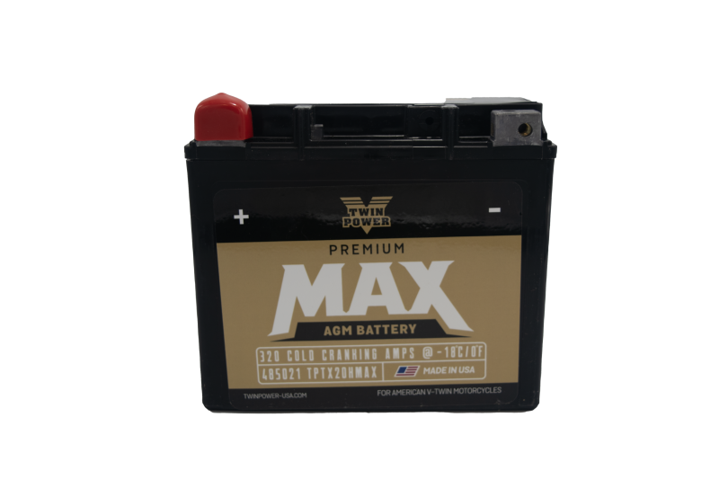 Twin Power GYZ-20H Premium MAX Battery Replaces H-D 65991-82B Made In USA 320 CCA - 485021 For Harley 1974-1996