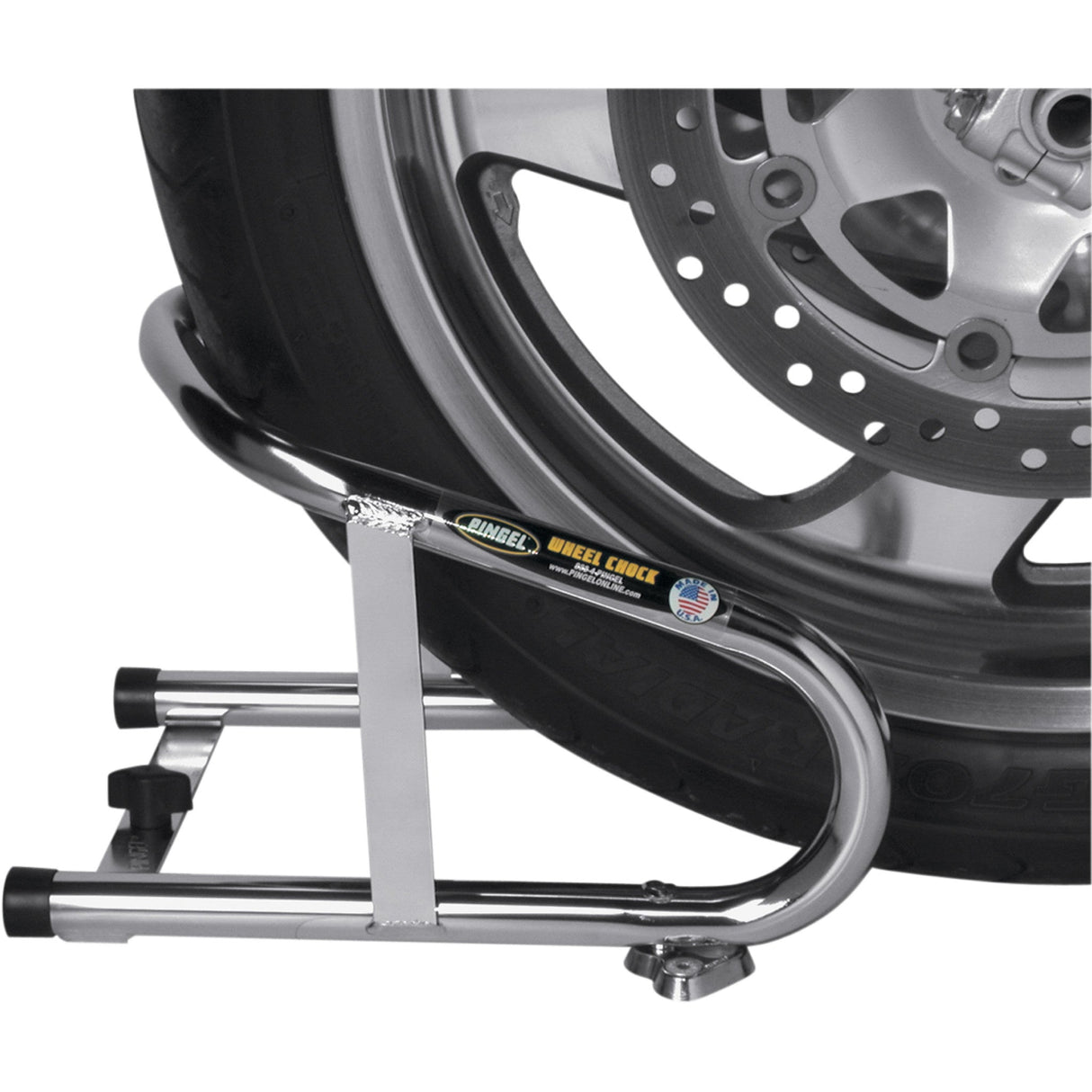 PINGEL 3911-0001 WC650 Removable Wheel Chock - Chrome - 6-1/2"