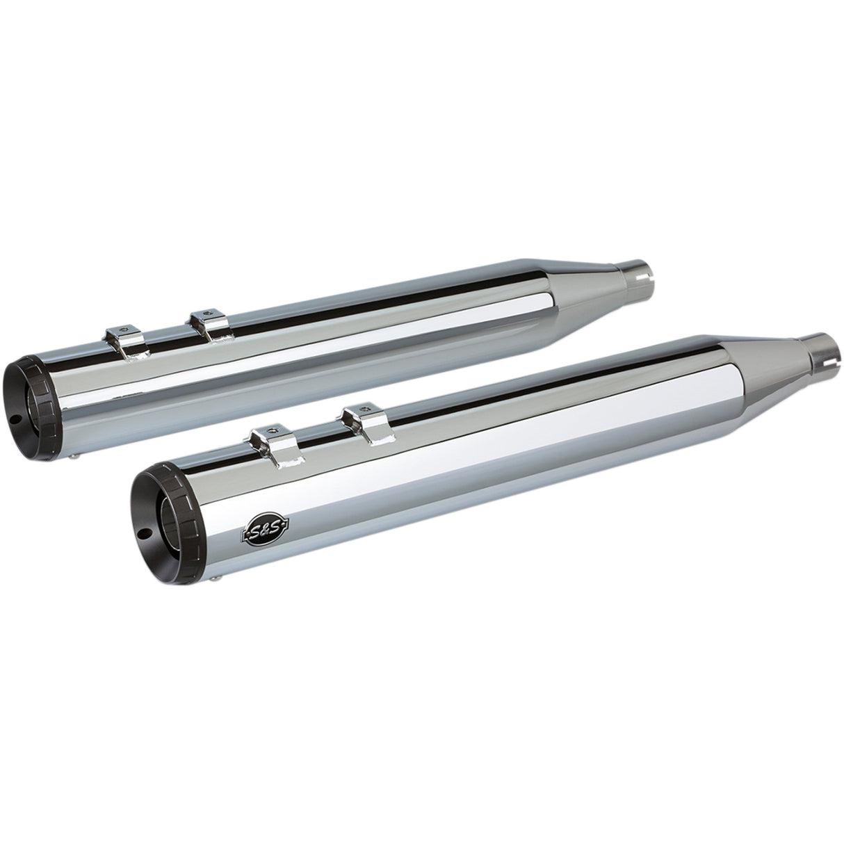 S&S Cycle Grand National Slip-On Mufflers Chrome - 550-0689 For Harley Touring 1995-2016