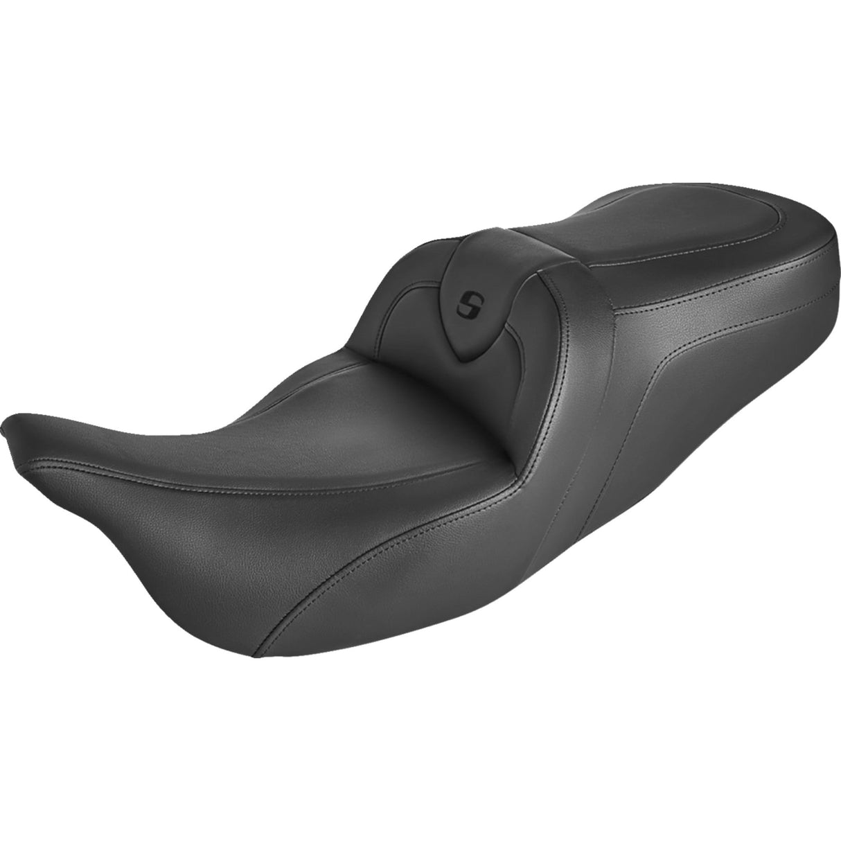 Saddlemen Roadsofa™ Standard Reach Seat Without Backrest Black Stitch - 808-07B-187 For Harley Touring 2008-2025