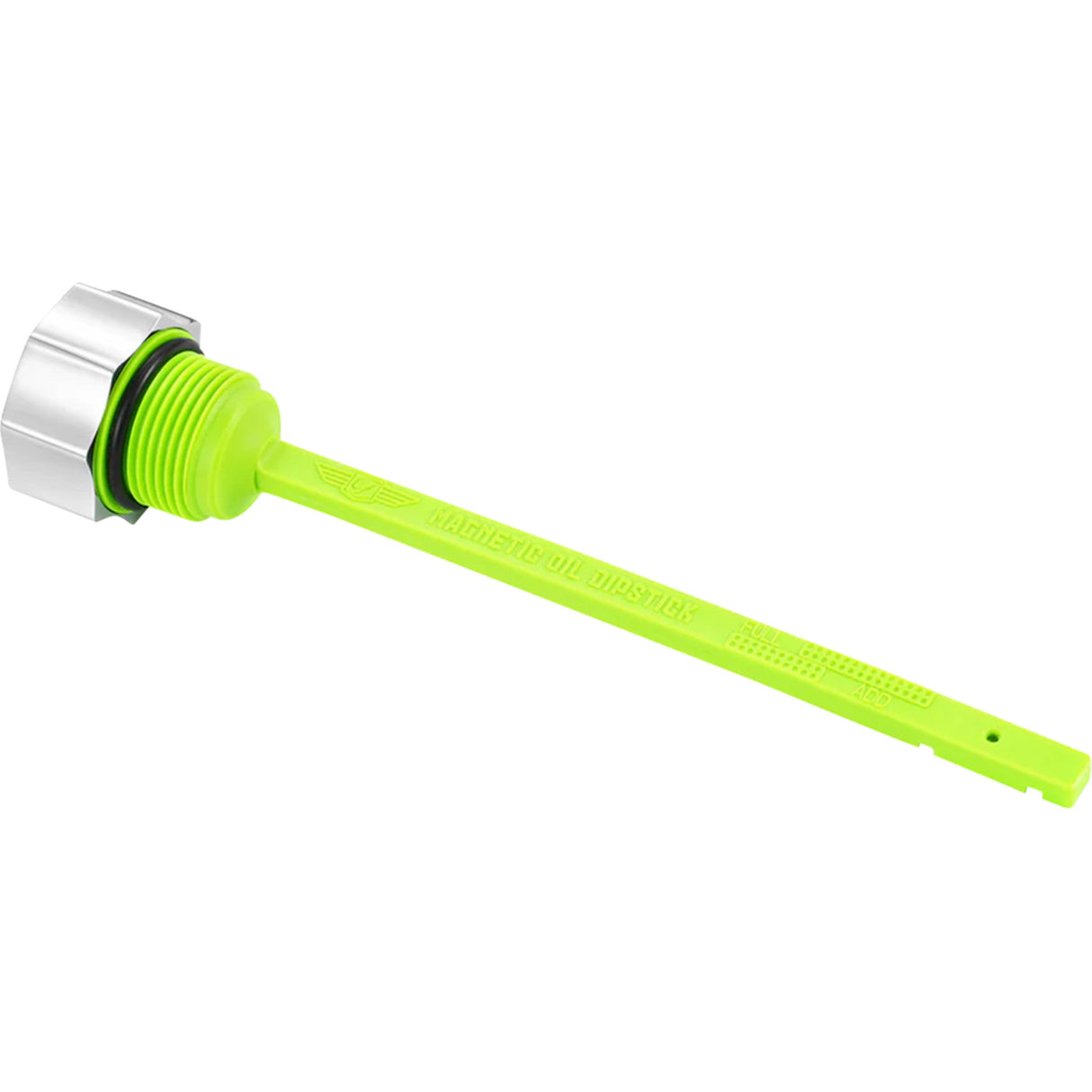 Figurati Designs Magnetic Oil Dipstick Curved Silver - FD01-MAGDSPP-SM-SS For Indian 2020-2024