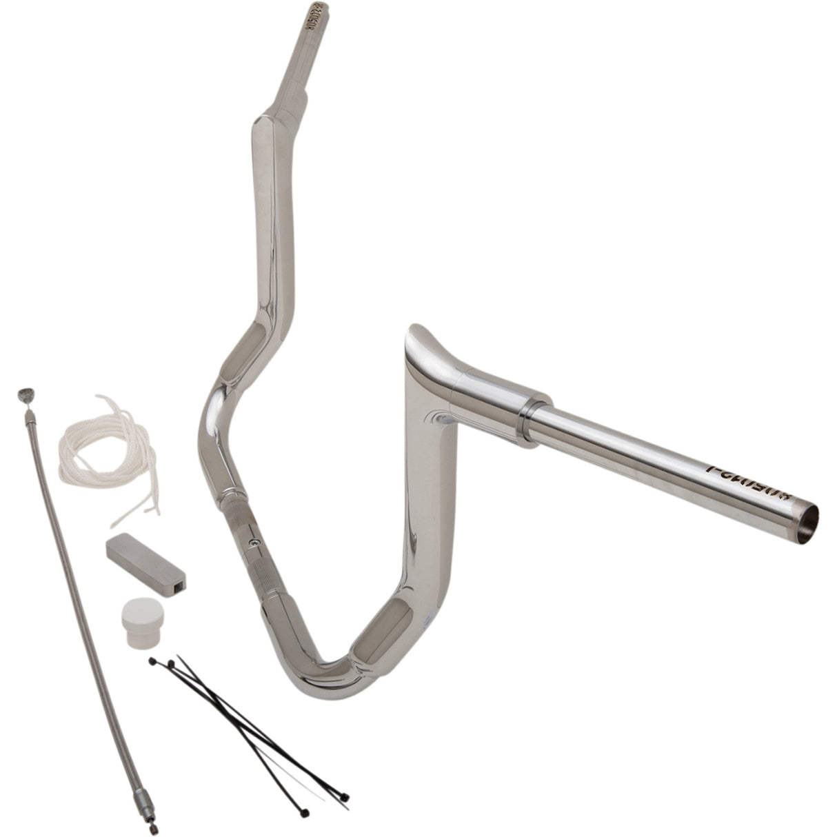 FAT Baggers INC. 1-1/2" EZ Install Pointed Top Handlebar Kit 12" Chrome - 809112 For Harley Touring 2008-2013