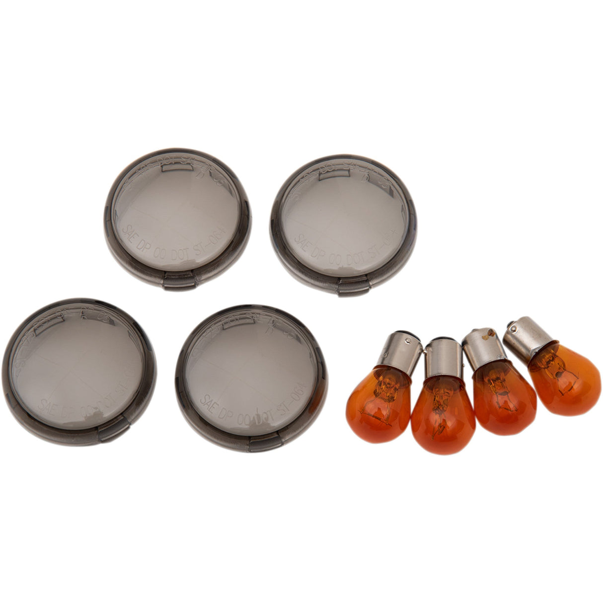 Drag Specialties Smoked Turn Signal Lens Kits For Harley Motorcycles 1999-2023
