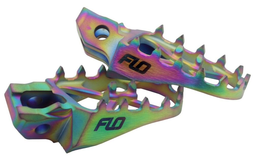 Flo Motorsports Titanium Foot Pegs JET Fuel GAS HUS - TI-795-2JET KTM Dirt Bikes 2017-2024