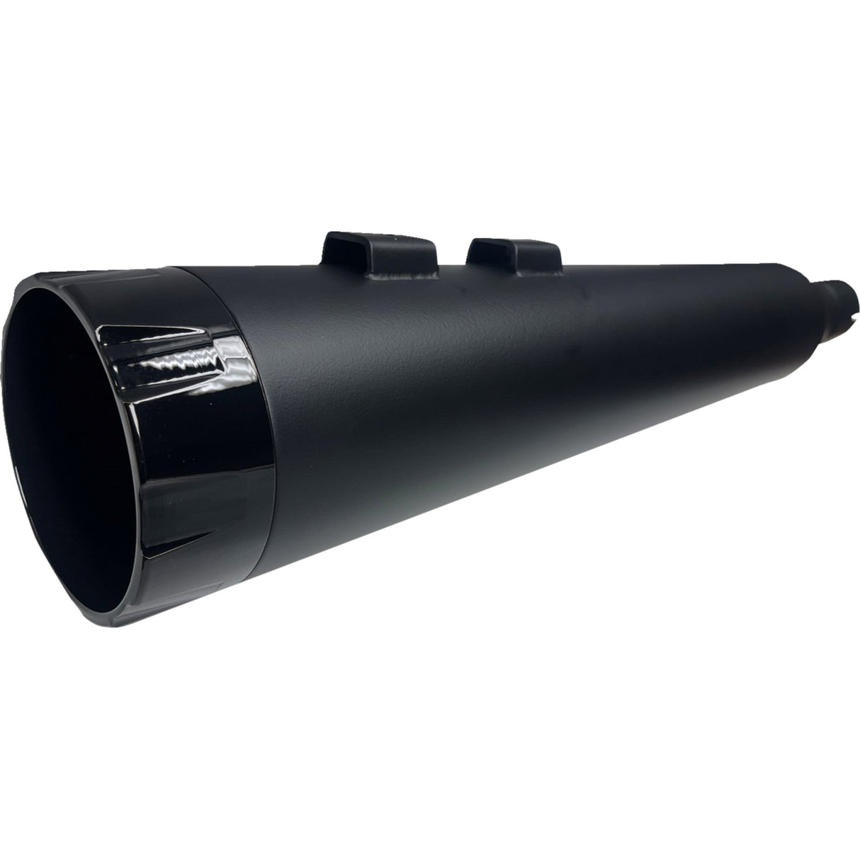 Bassani Xhaust 4-1/2" Straight Can Slip-On Mufflers Black With Black End Cap Twin Cam Touring - 1F744B For Harley Touring 1995-2016
