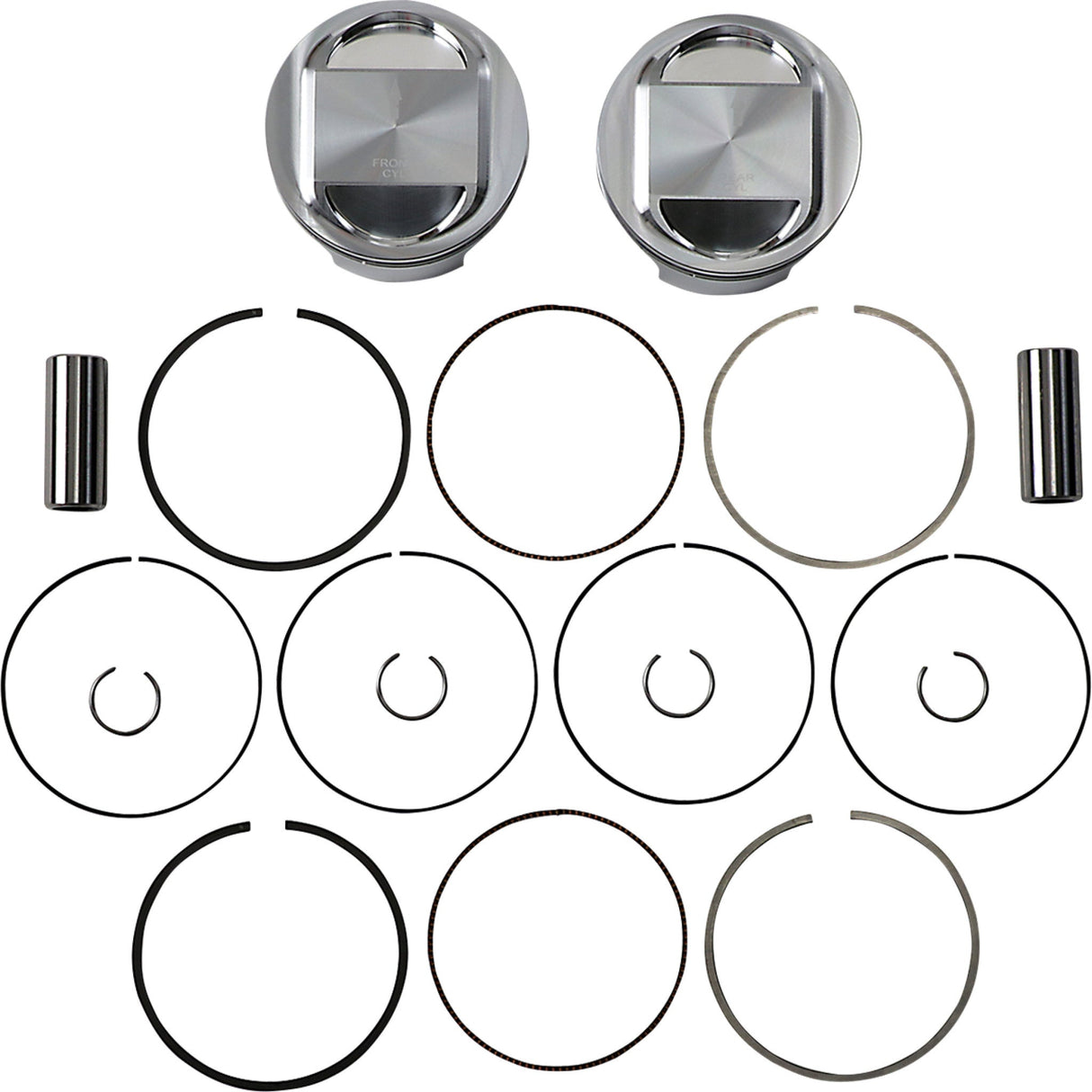 JE Pistons Piston Kit Bored to 95" 10.5:1 CR 88" Twin Cam - 324716 For Harley Motorcycles 1999-2006