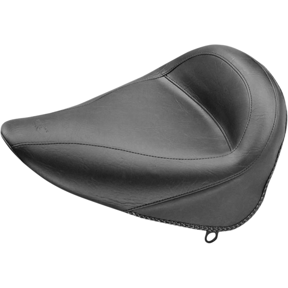 Mustang Solo Seat — Plain No Studs FL FX - 75750 For Harley Softail 1984-1999