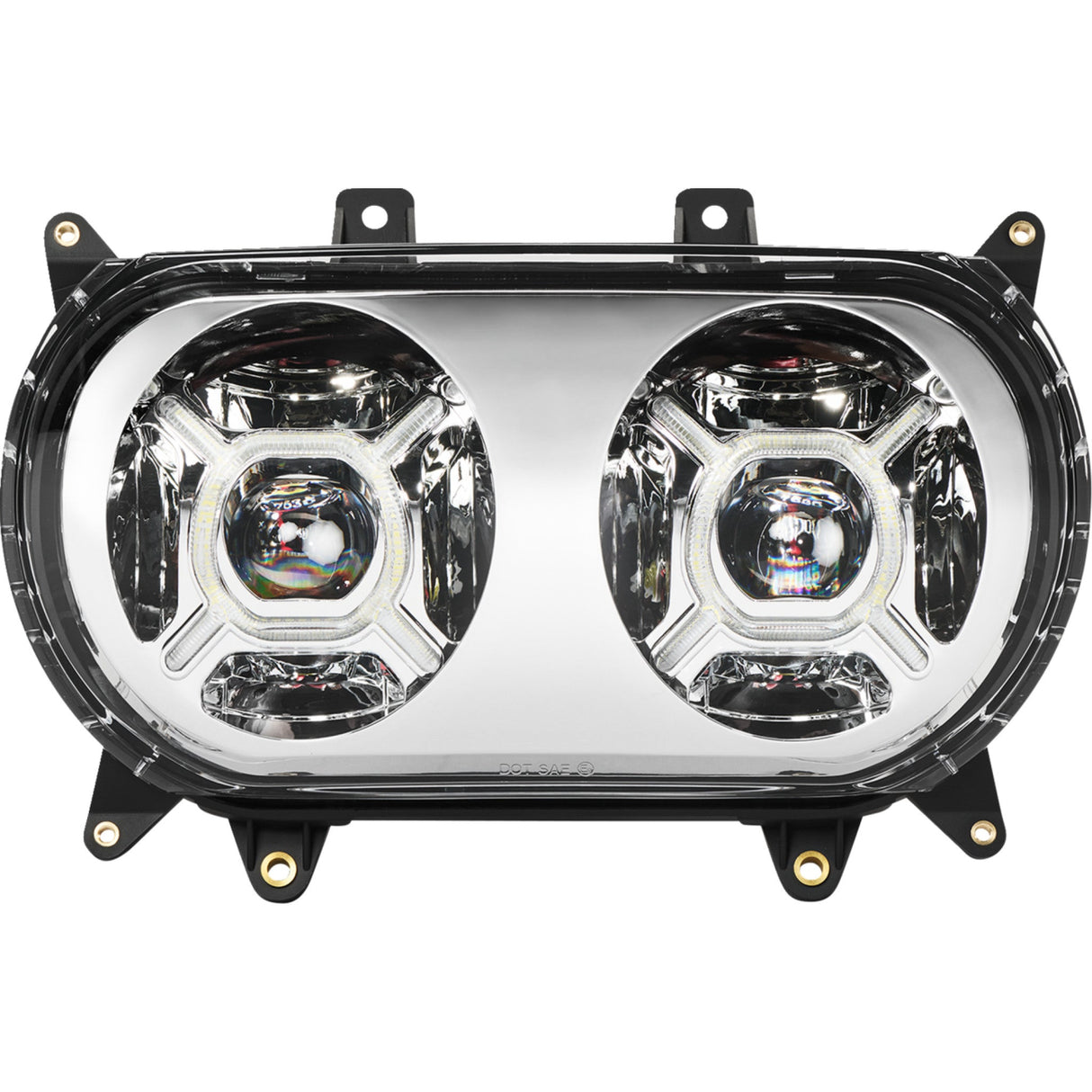 CUSTOM DYNAMICS 2001-2604 CD-RG-H-C Double-X LED Headlight - Chrome - Road Glide