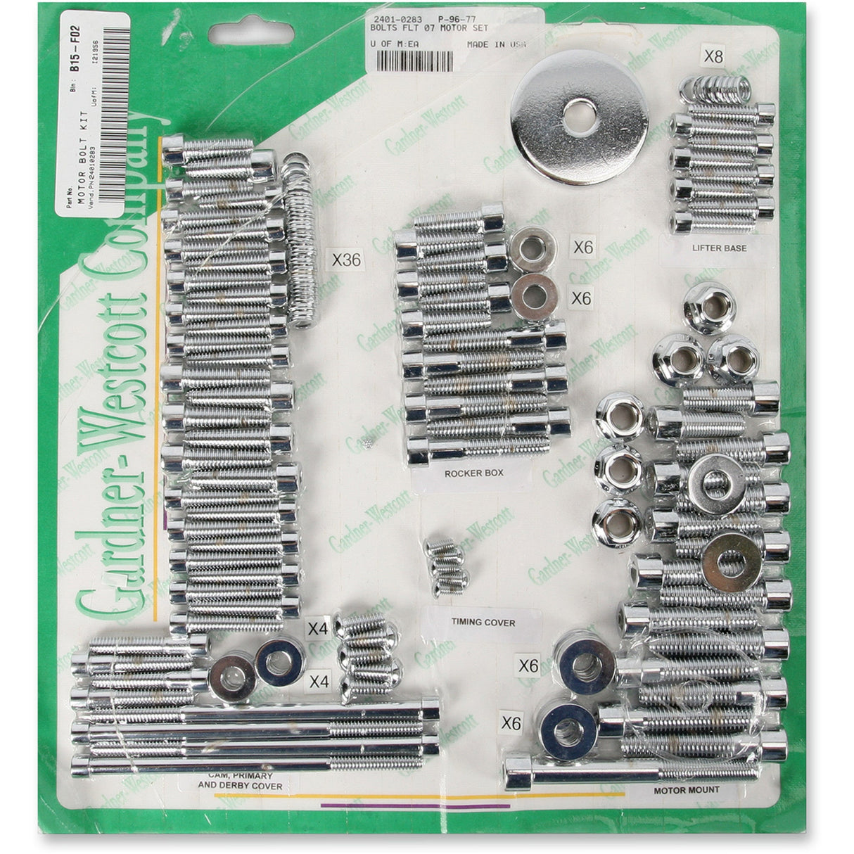 Gardner-Westcott Bolt Kit - P-96-77 For Harley Touring 2007-2008