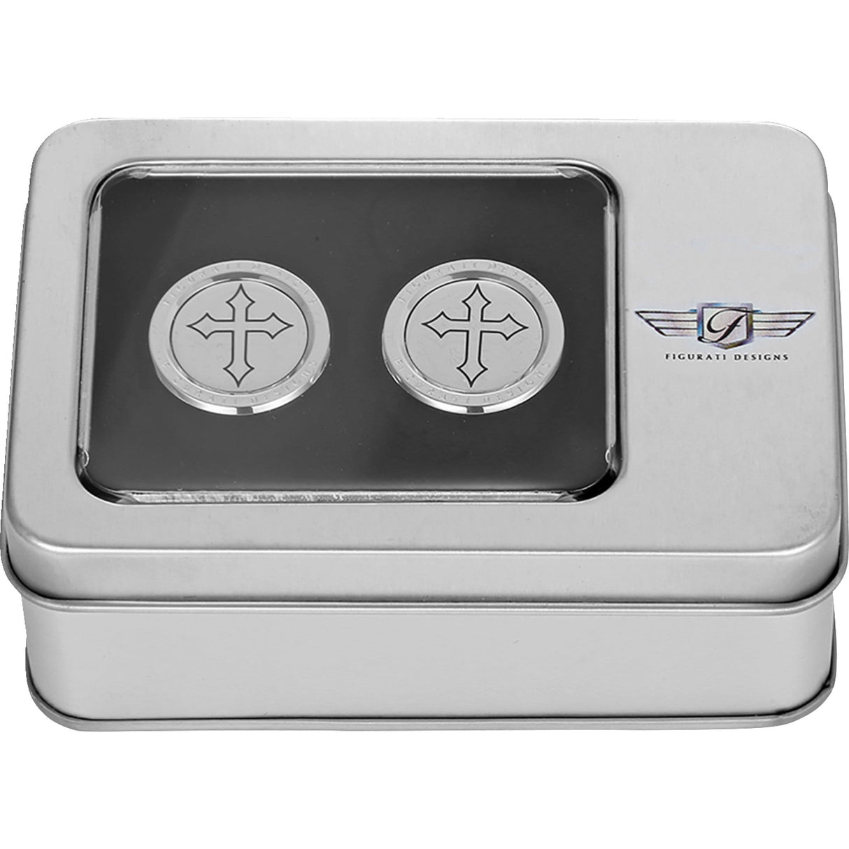 FIGURATI DESIGNS 3550-0335 FD41-DC-2530-SS Docking Covers short - cross - silver