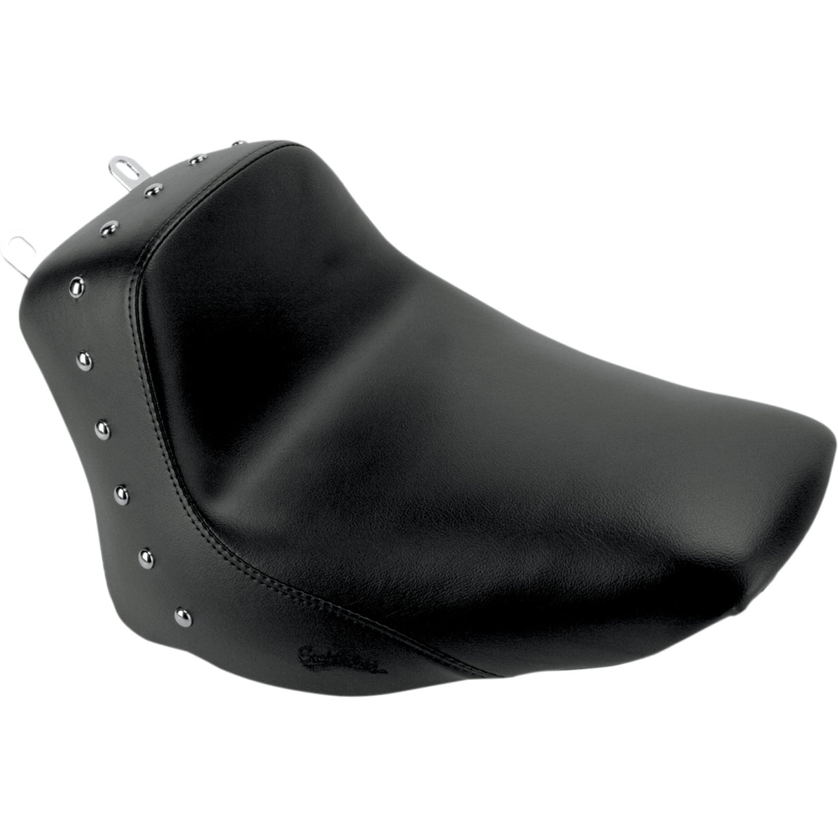 Saddlemen Heels Down Solo Seat Without Backrest Studded Black - 806-15-0011 For Harley Softail 2006-2017