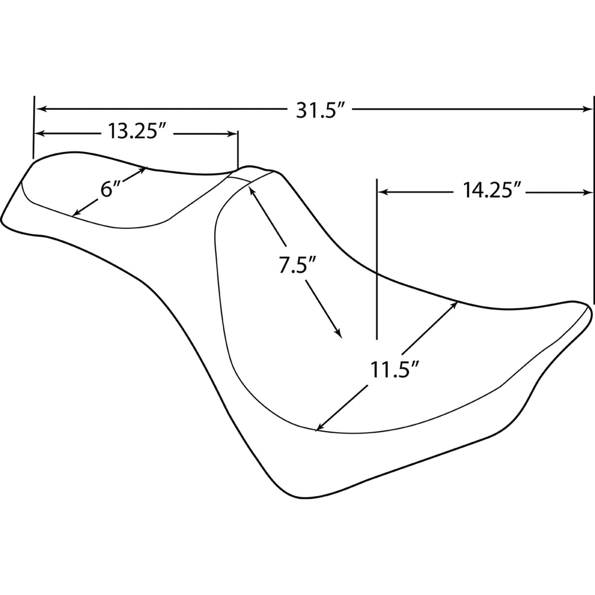 DRAG SPECIALTIES Predator III Seat - FL/FX '18-'22