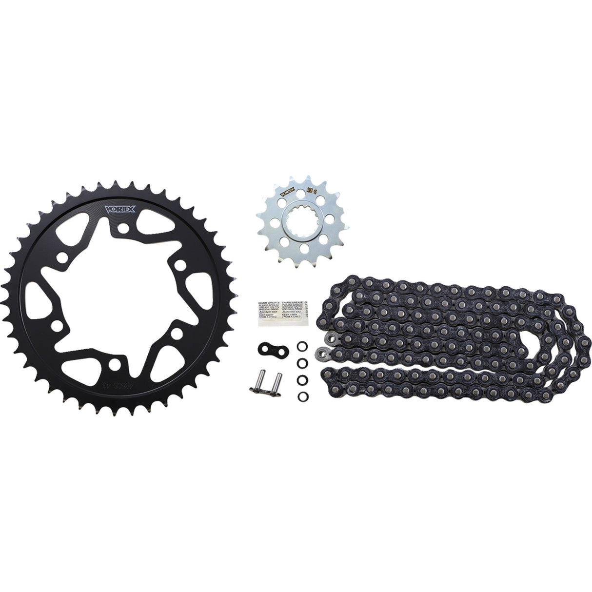 VORTEX 1230-1545 CK6470 Chain and Sprocket Kit Chain Kit - Black