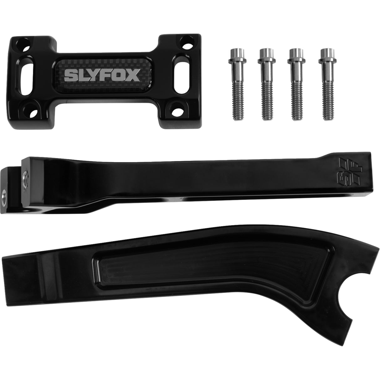 SLYFOX 0602-1543 SF-1004-08-B Handlebar Riser Kit pullback - 1-1/8" clamping - 8" rise - black
