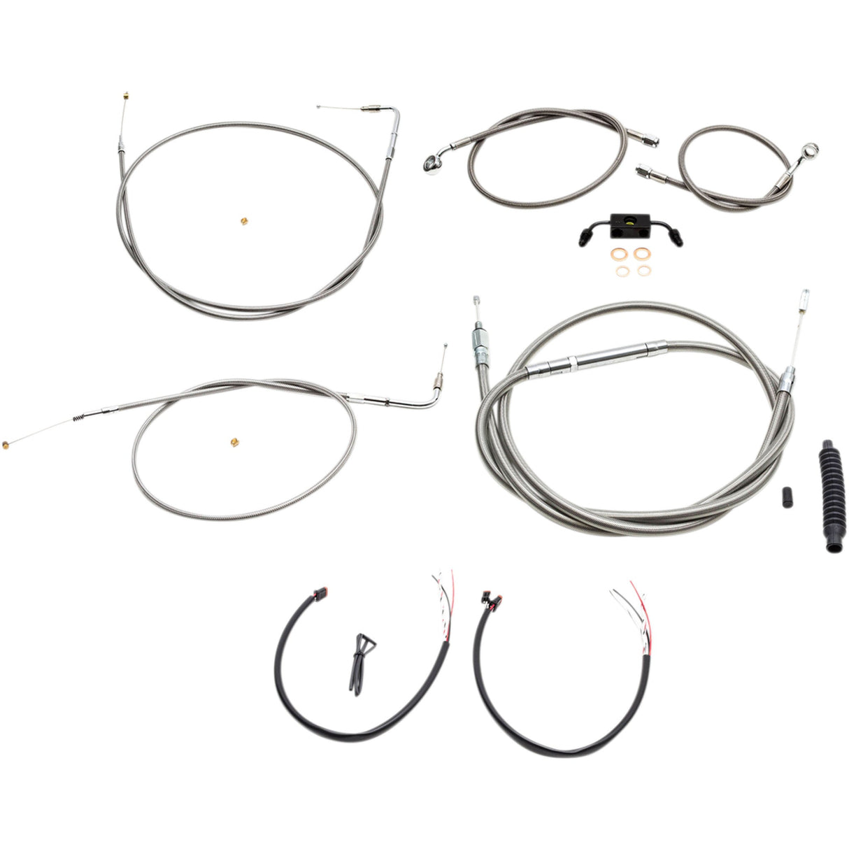 La Choppers Complete Cable Kit - LA-8211KT2-19 For Harley Dyna 2012-2017
