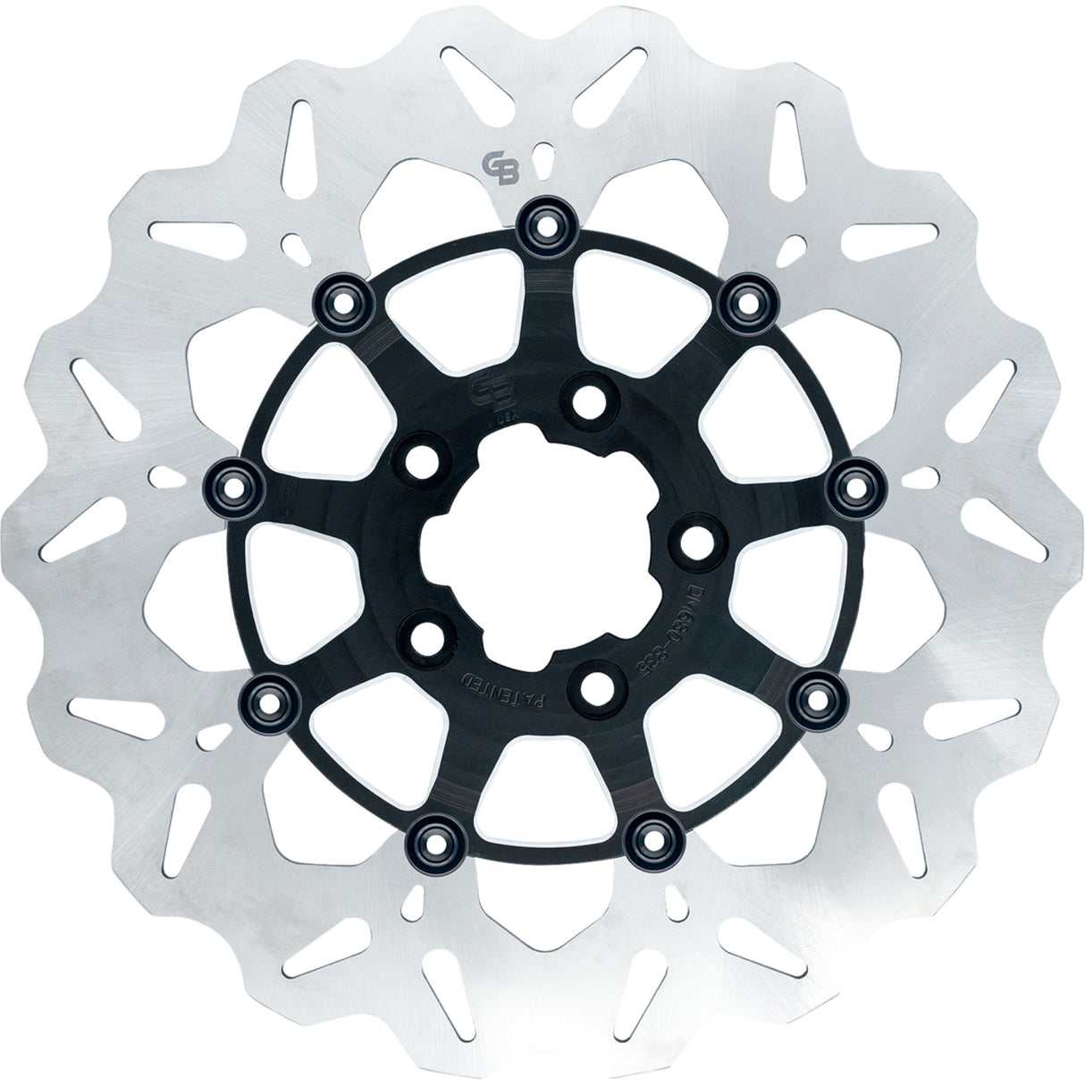 Gbrakes Oversize Wave® Brake Rotor Front 11-1/2" Machined Black - GBDU012 For Harley Motorcycles 2000-2014